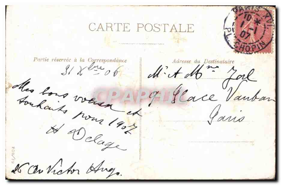 CPA Fantaisie Fleurs  — Rückseite