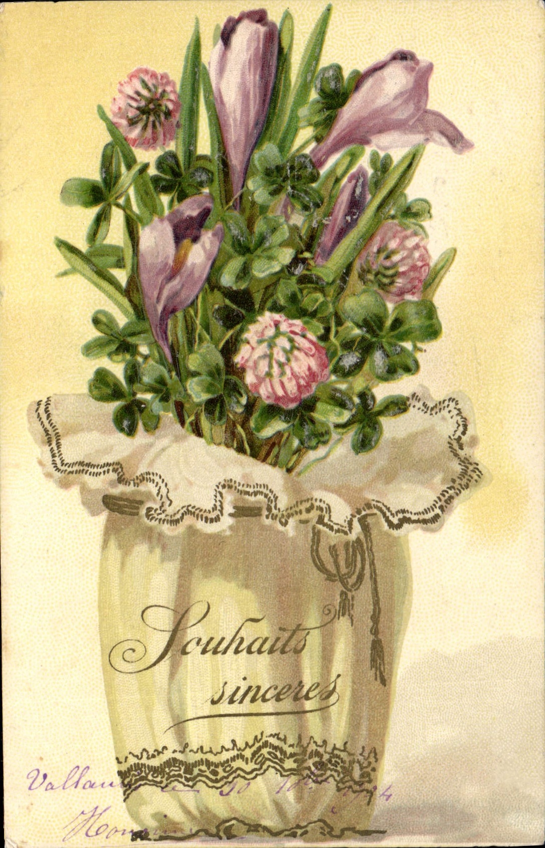 CPA Fantaisie Fleurs 