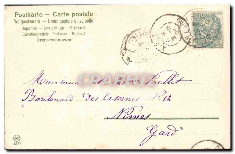 CPA Fantaisie Fleurs  — Rückseite