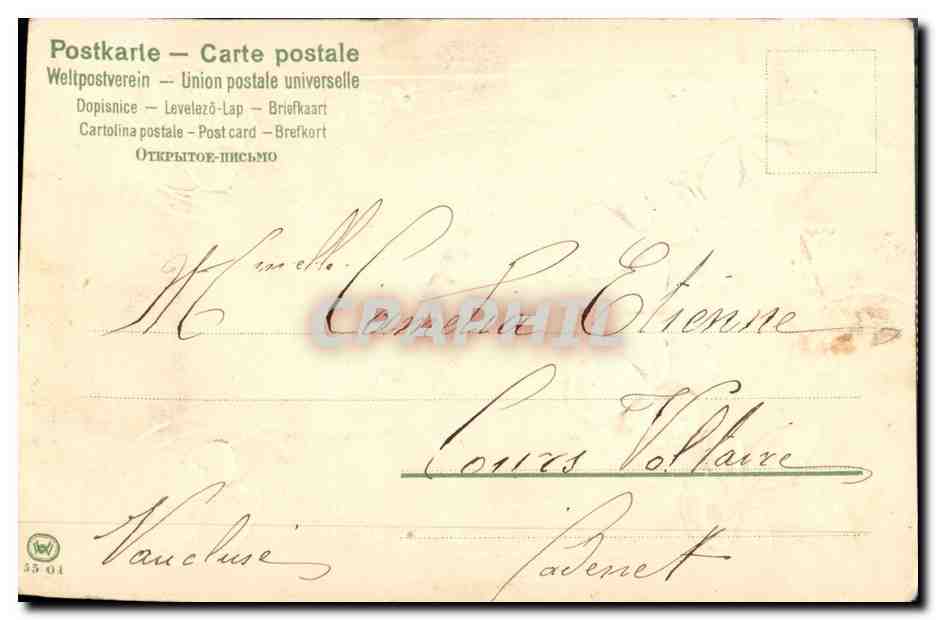 CPA Fantaisie Fleurs  — Rückseite