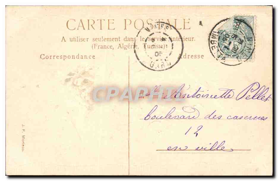 CPA Fantaisie Fleurs  — Rückseite