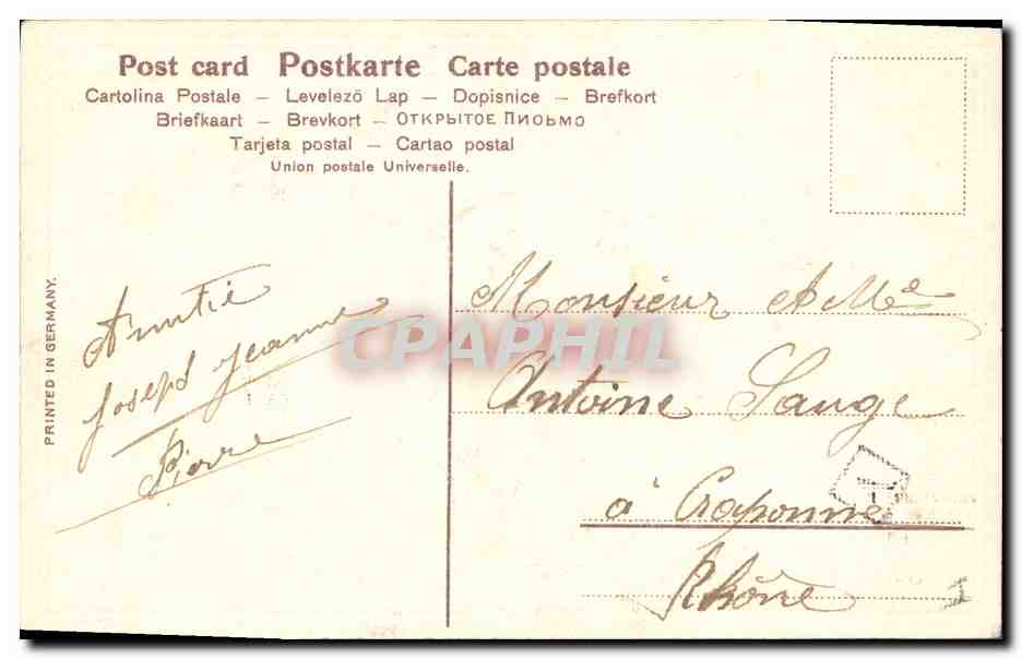 CPA Fantaisie Fleurs  — Verso