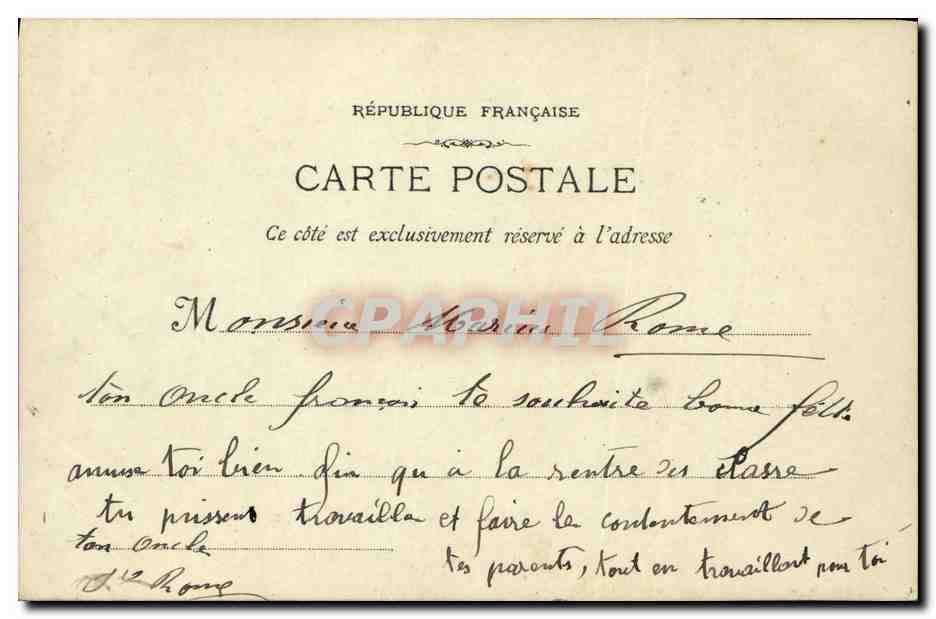 CPA Fantaisie Fleurs  — Verso