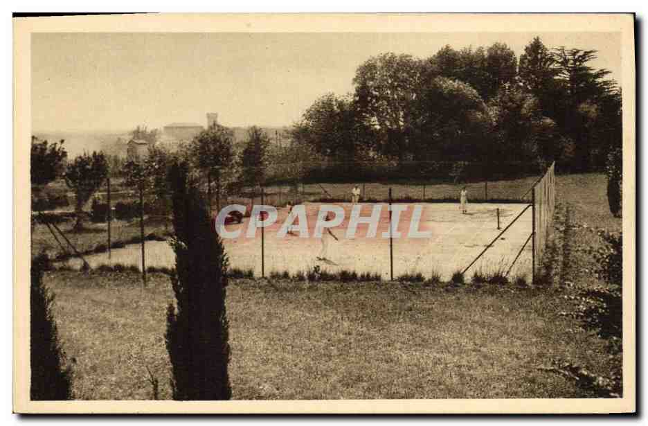 Tennis - Vue sur le parc et sur Salon - Le Pavillon (10 hectares) - F. Detaillé, Phot. édit. Marseille