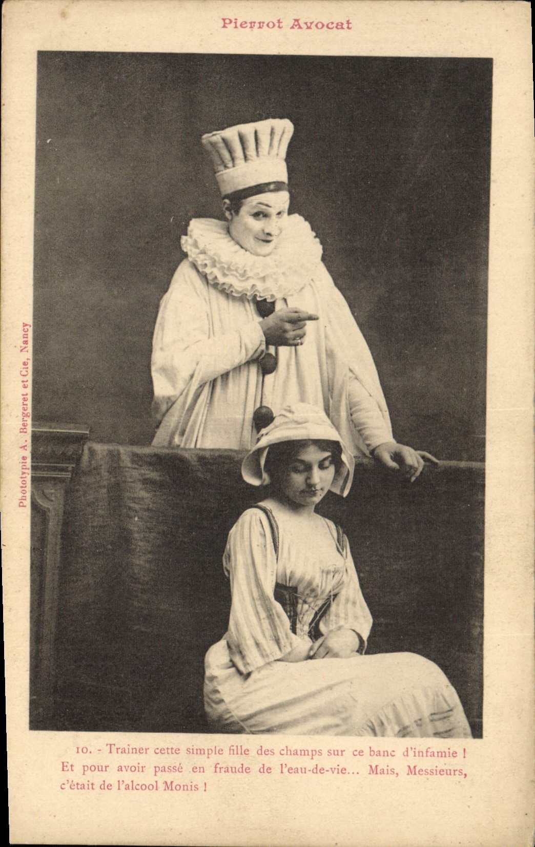 CPA Fantaisie Pierrot avocat Pierrots 