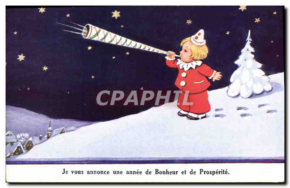 CPA Fantaisie Enfant Clown 