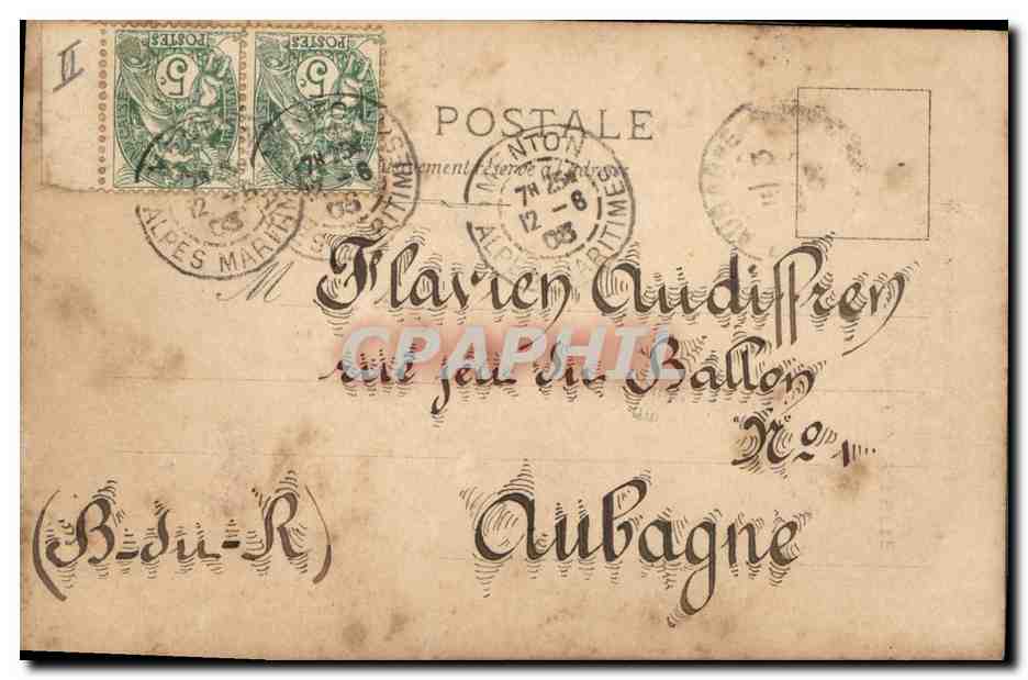 CPA Fantaisie Pierrot Pierrots Amour et bicyclette Velo Cycle  — Verso