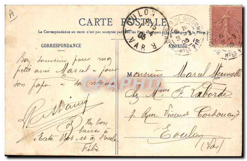 Poisson d'Avril — Pierrot présentant un poisson — A. Bastier & Cie, n° 17 — Verso