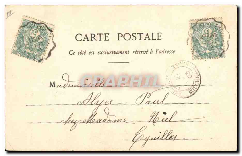 CPA Fantaisie Pierrot pere de famille Pierrots  — Verso