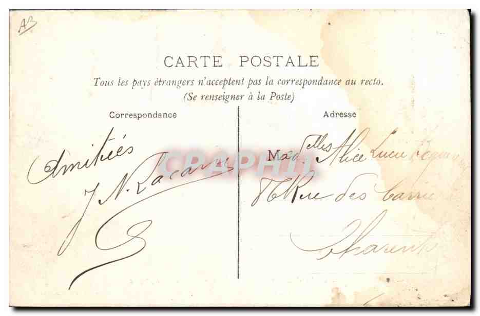 Bois de Vincennes — La chute des arbres — Cyclone du 16 juin 1908 — Gondry, éditeurs, Paris — Reverso