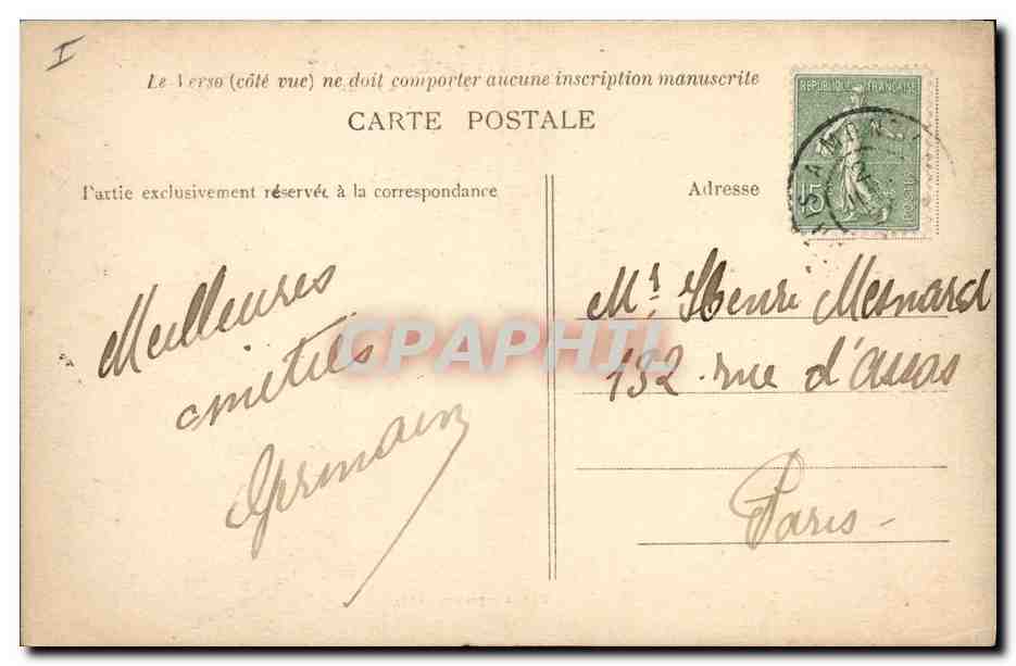 CPA Arbre Foret de Senart Le chene d'Antin  — Verso