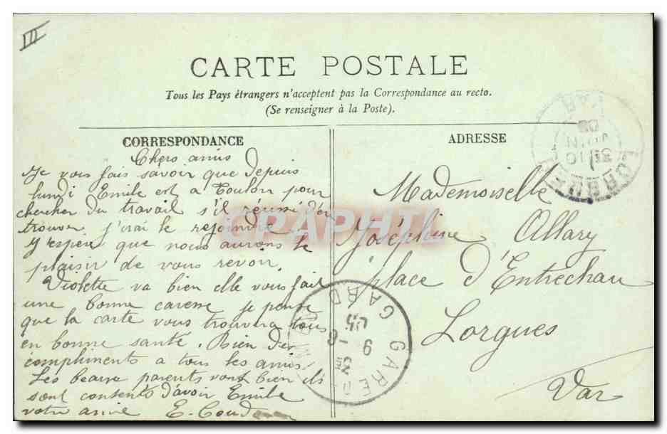 Nîmes — Le Grand Cèdre — LL. — N°46 — Rückseite