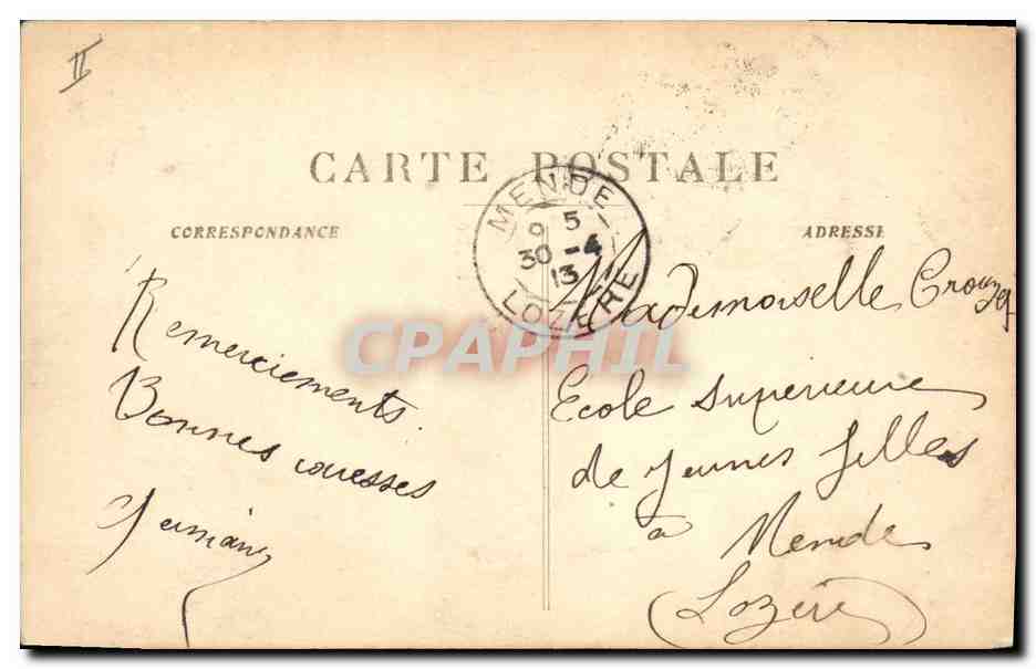 CPA Arbre Nimes Le Grand Cedre  — Rückseite