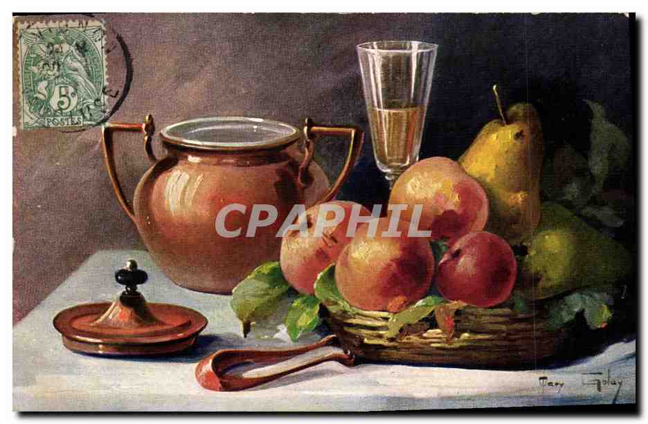 CPA Fantaisie Nature morte 