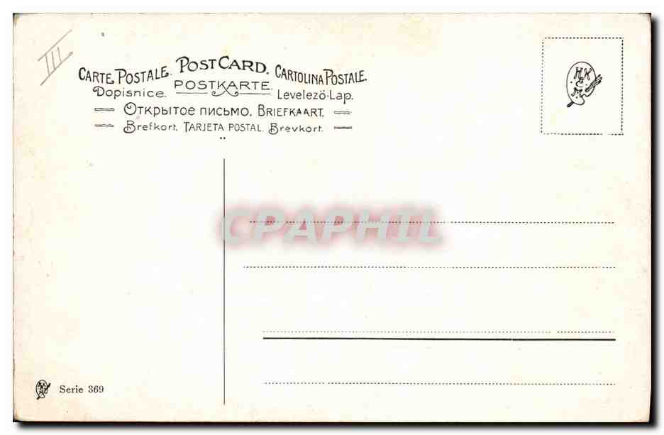 CPA Fantaisie Nature morte  — Verso