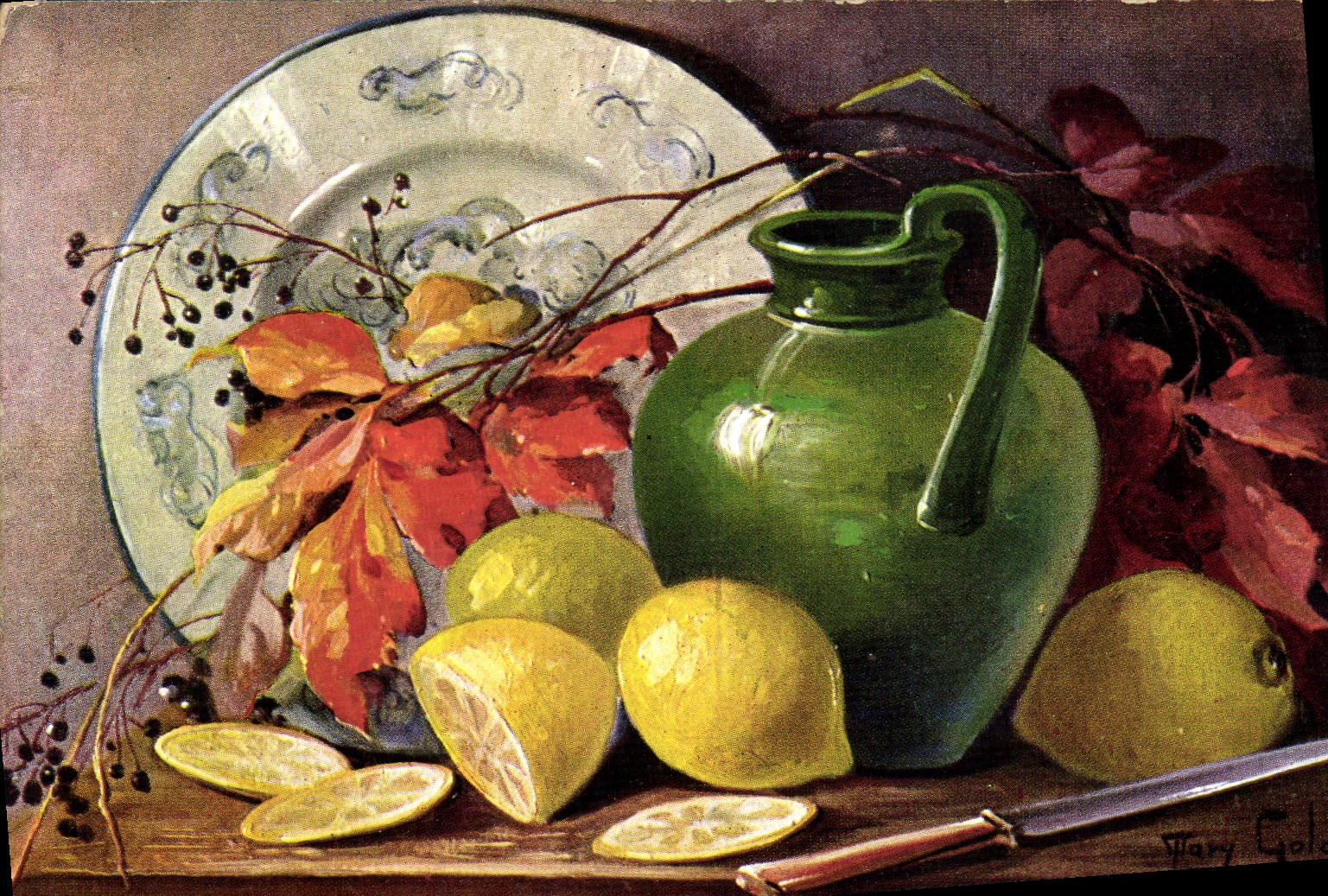 CPA Fantaisie Nature morte 