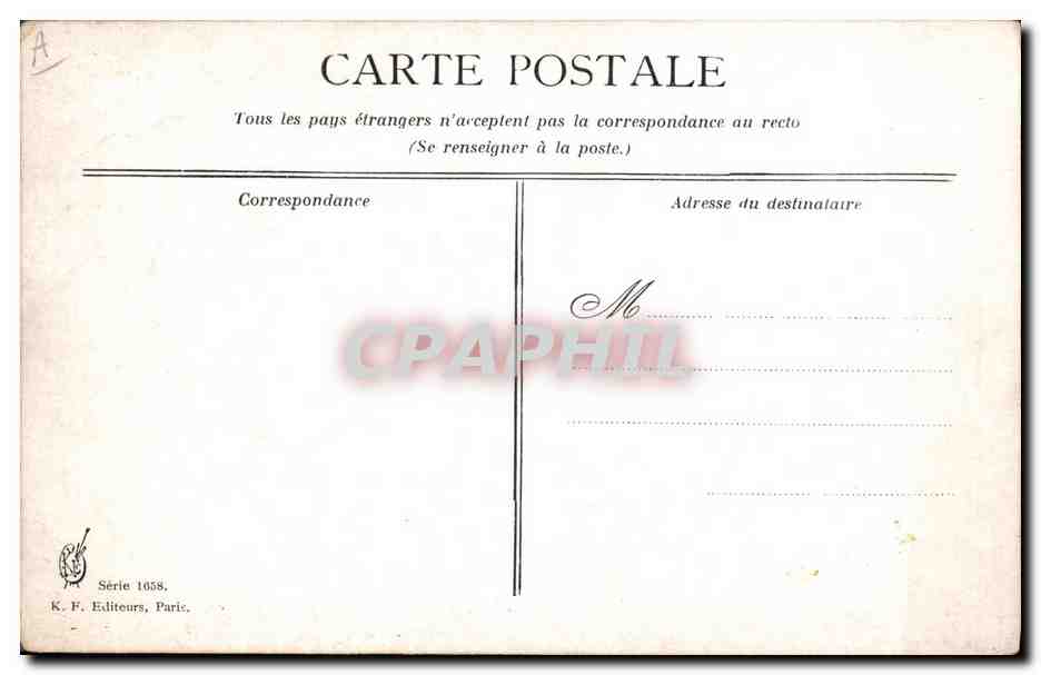 CPA Fantaisie Nature morte  — Verso