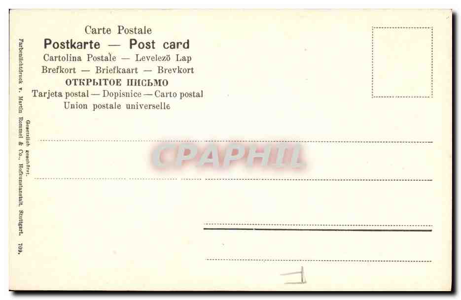 CPA Fantaisie Nature morte  — Back