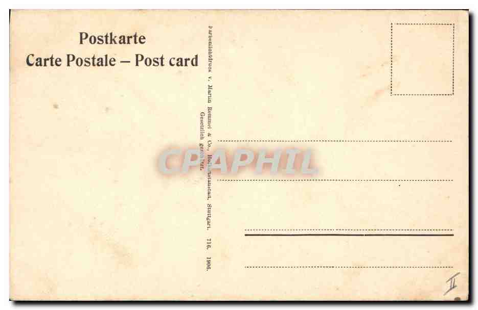 CPA Fantaisie Nature morte  — Rückseite