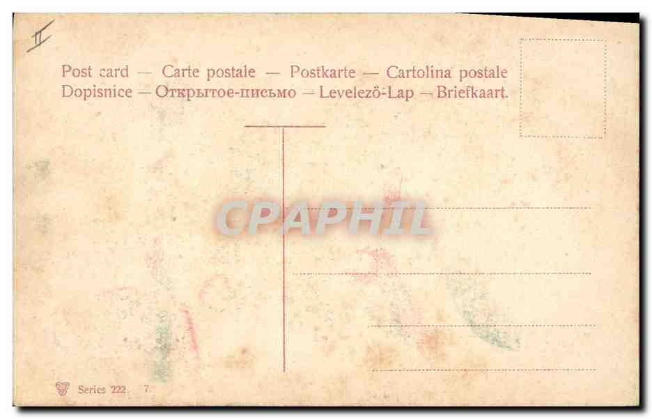 CPA Fantaisie Nature morte  — Verso