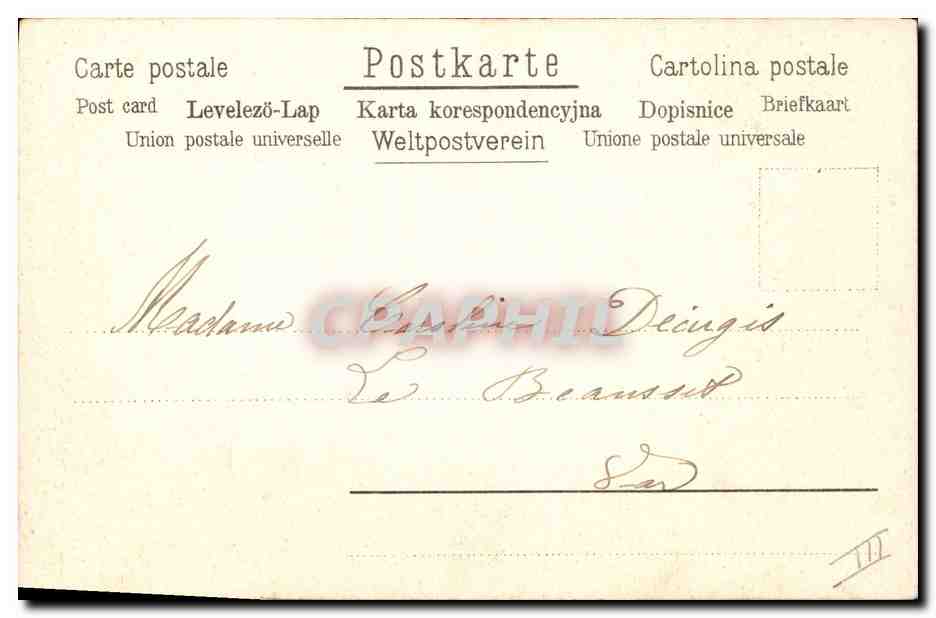 CPA Fantaisie Fleurs  — Verso