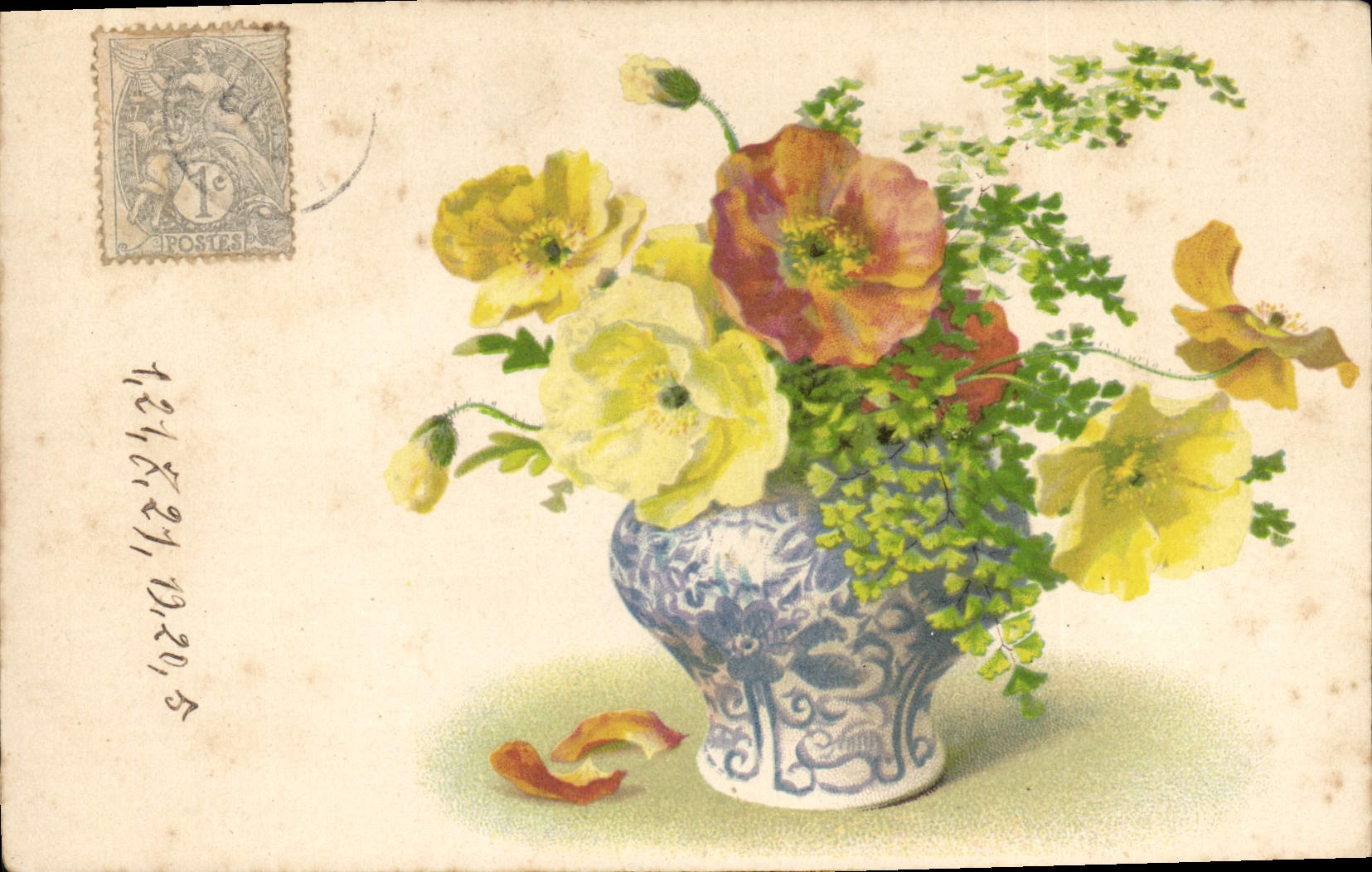 CPA Fantaisie Fleurs 