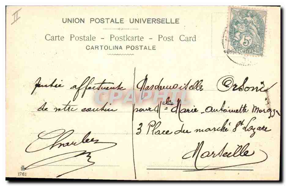 CPA Fantaisie Fleurs  — Rückseite