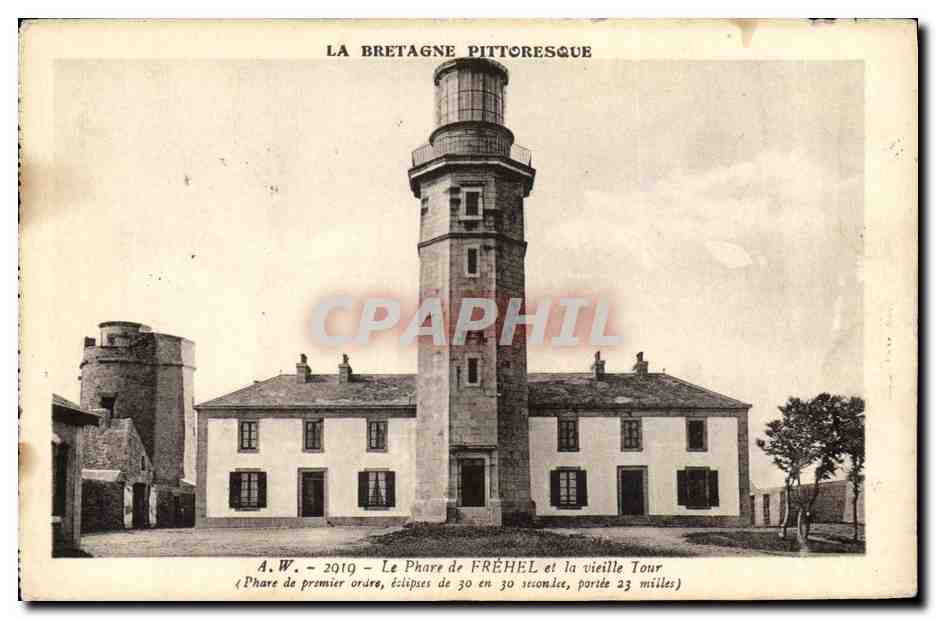CPA Phare de Frehel et la vieille tour