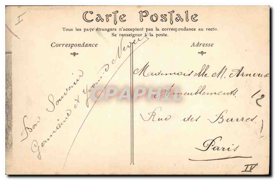 CPA Phare Le Treport La jetee un jour de tempete — Rückseite