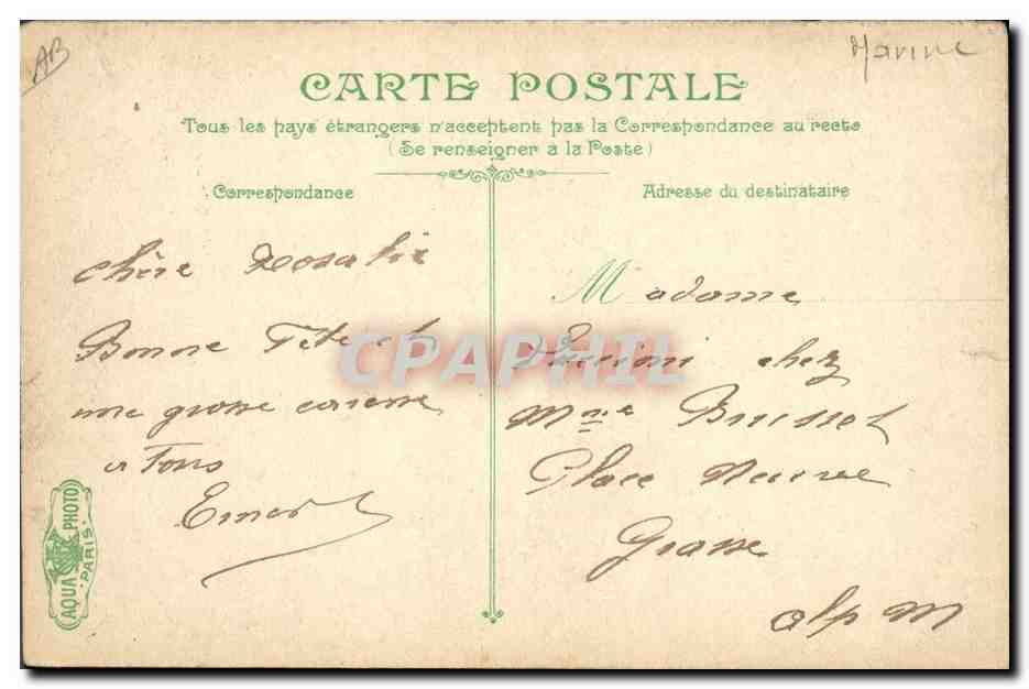 CPA Militaria La vie du marin La boxe En garde — Rückseite