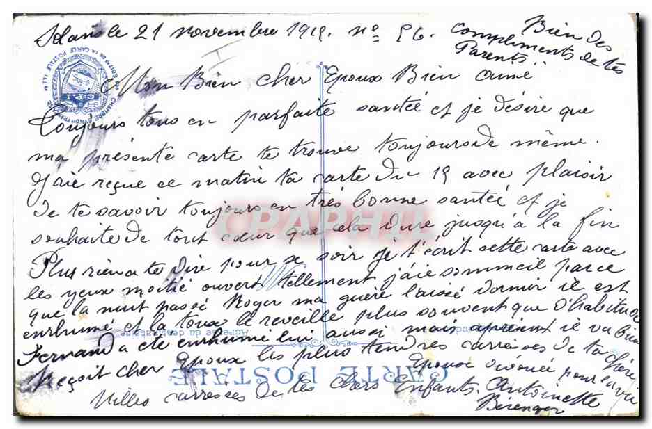 CPA Militaria Enfant Soldat  — Rückseite
