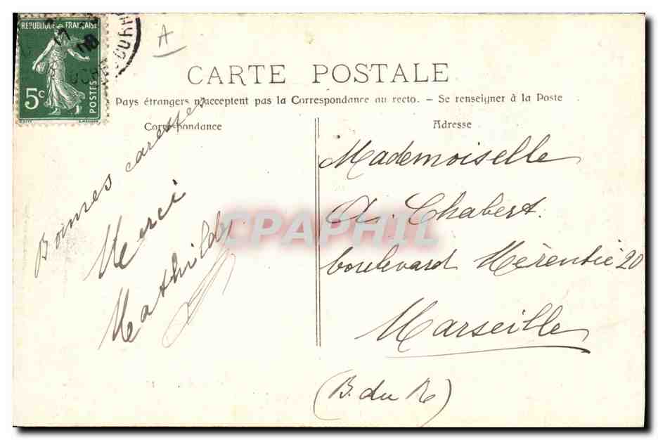 Aix-en-Provence - Carnaval XX - Cours Mirabeau - Pierrot & Colombine — Verso