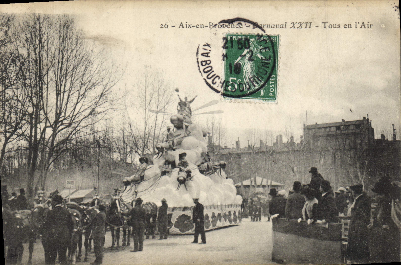 CPA Carnaval XXII Tous en l'air Aix en Provence 