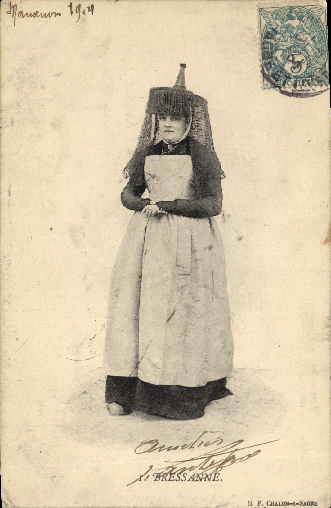 CPA Folklore Bresse 