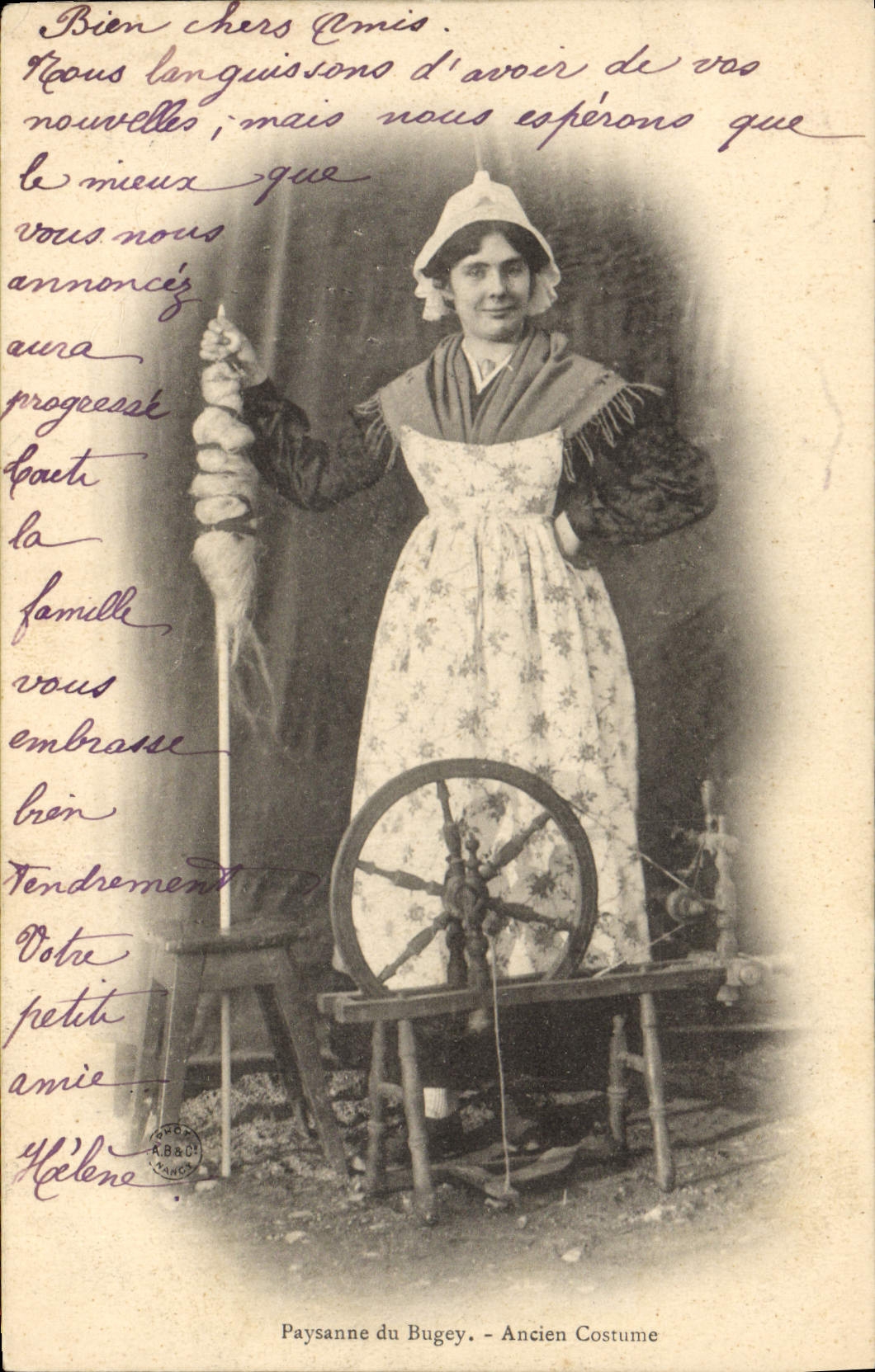 CPA Folklore Bresse Paysanne du Bugey Ancien costume