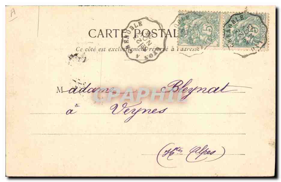 CPA Folklore Bresse Paysanne du Bugey Ancien costume — Verso