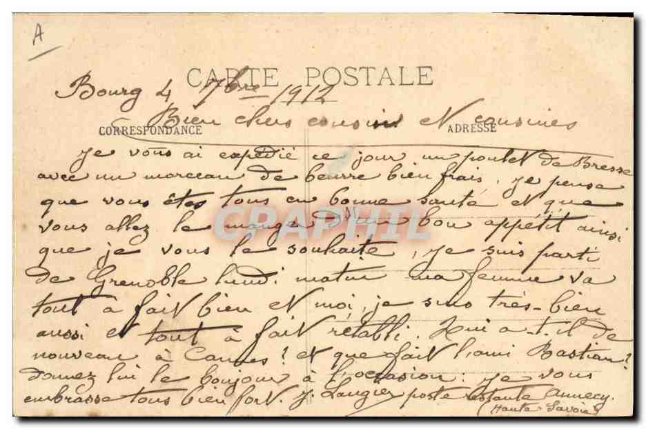 CPA Folklore Bresse Costumes de Bresse Ancien Moderne — Verso