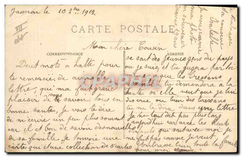 CPA Folklore Bresse Petit travers de la vie — Verso