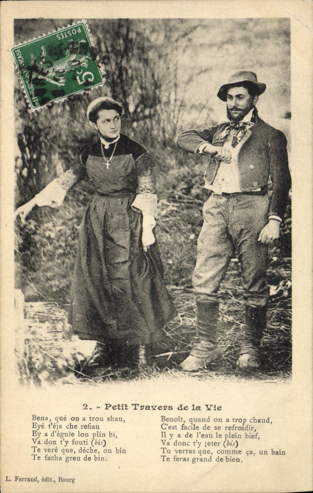 CPA Folklore Bresse Petit travers de la vie