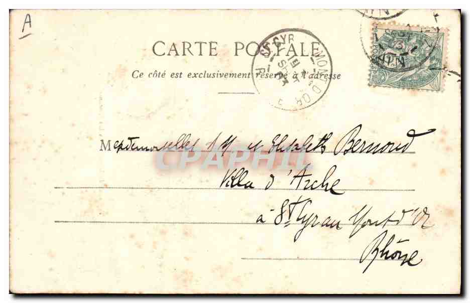 CPA Folklore Bresse Paysanne du Bugey Ancien costume — Verso