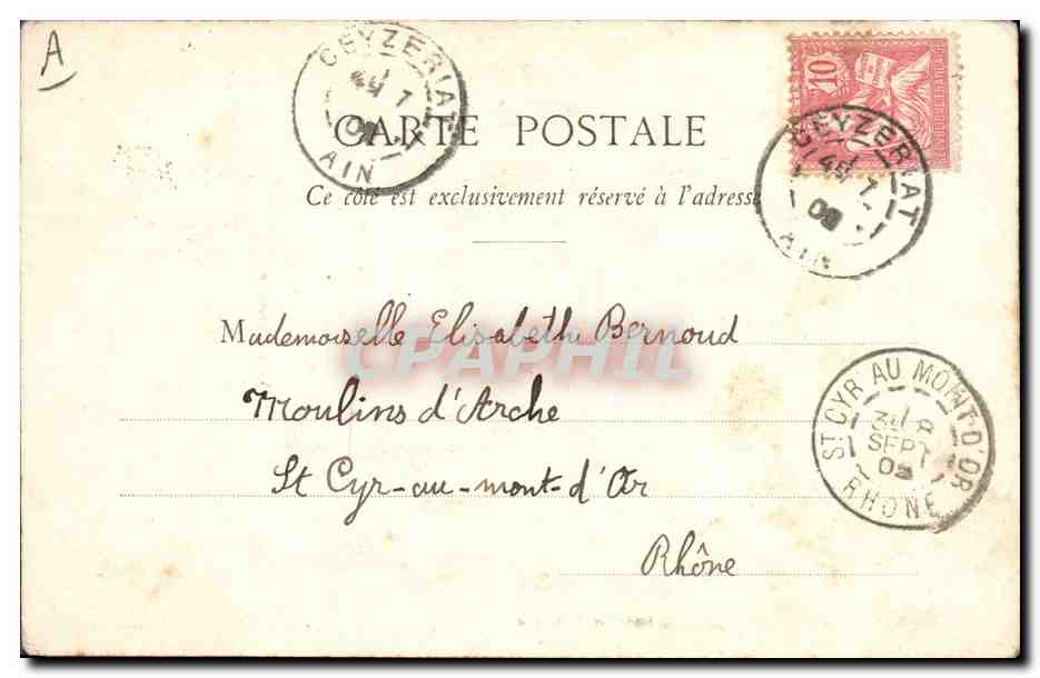 CPA Folklore Bresse Veillee Bressane — Verso
