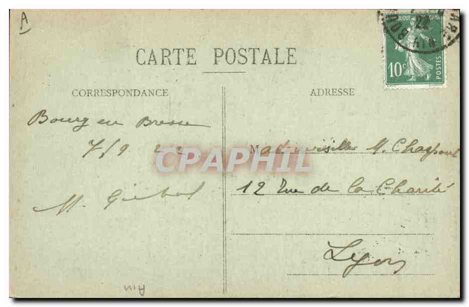 CPA Folklore Bresse Bressane — Verso
