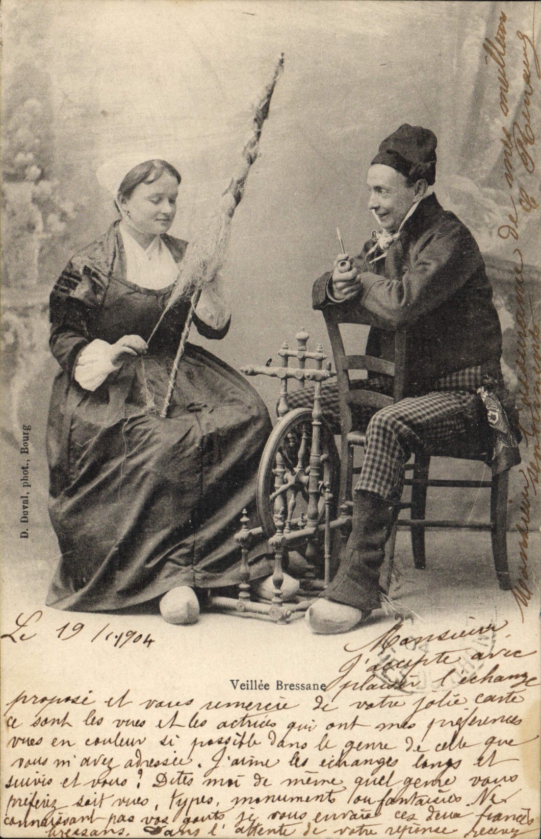 CPA Folklore Bresse Veillee Bressane