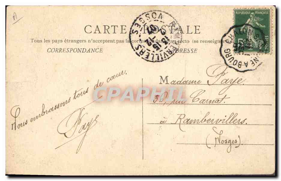 CPA Folklore Bresse Bressanne — Verso