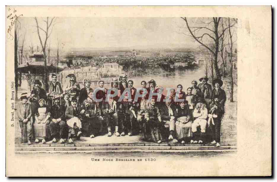 CPA Folklore Bresse Une noce Bressane en 1830