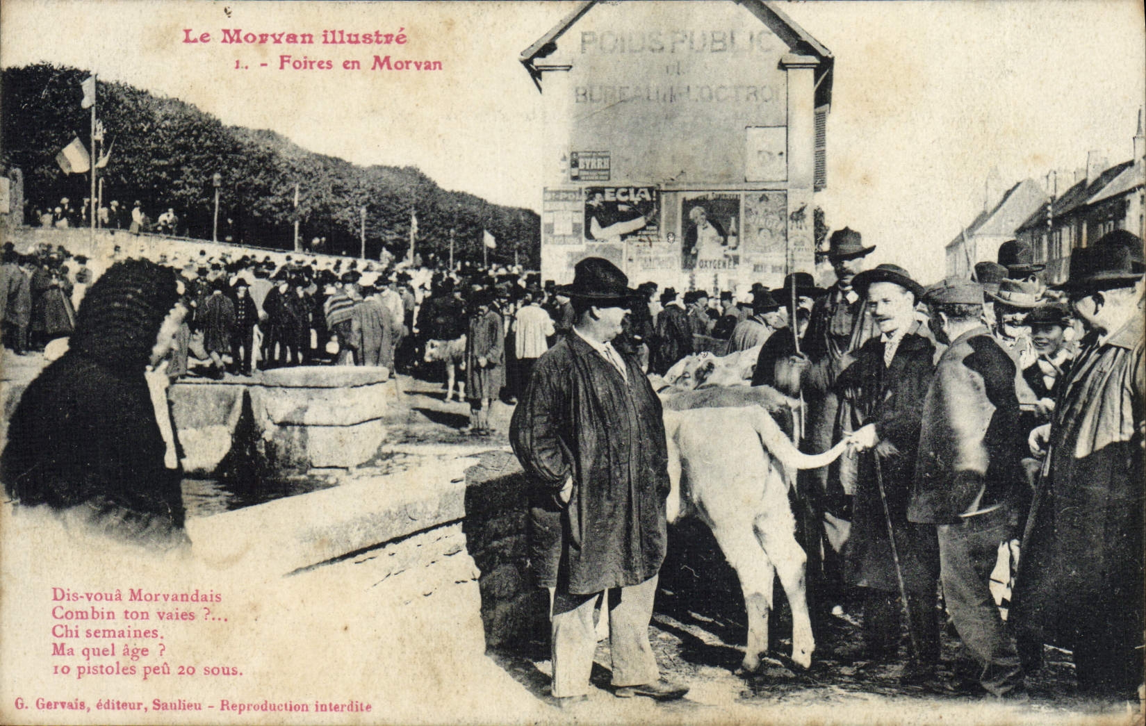Foire en Morvan — Le Morvan illustré, n°1 — G. Gervais, Saulieu - Anverso