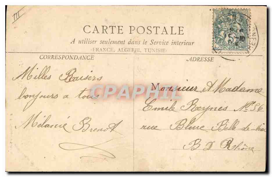CPA Folklore Bresse Brionnaise — Verso