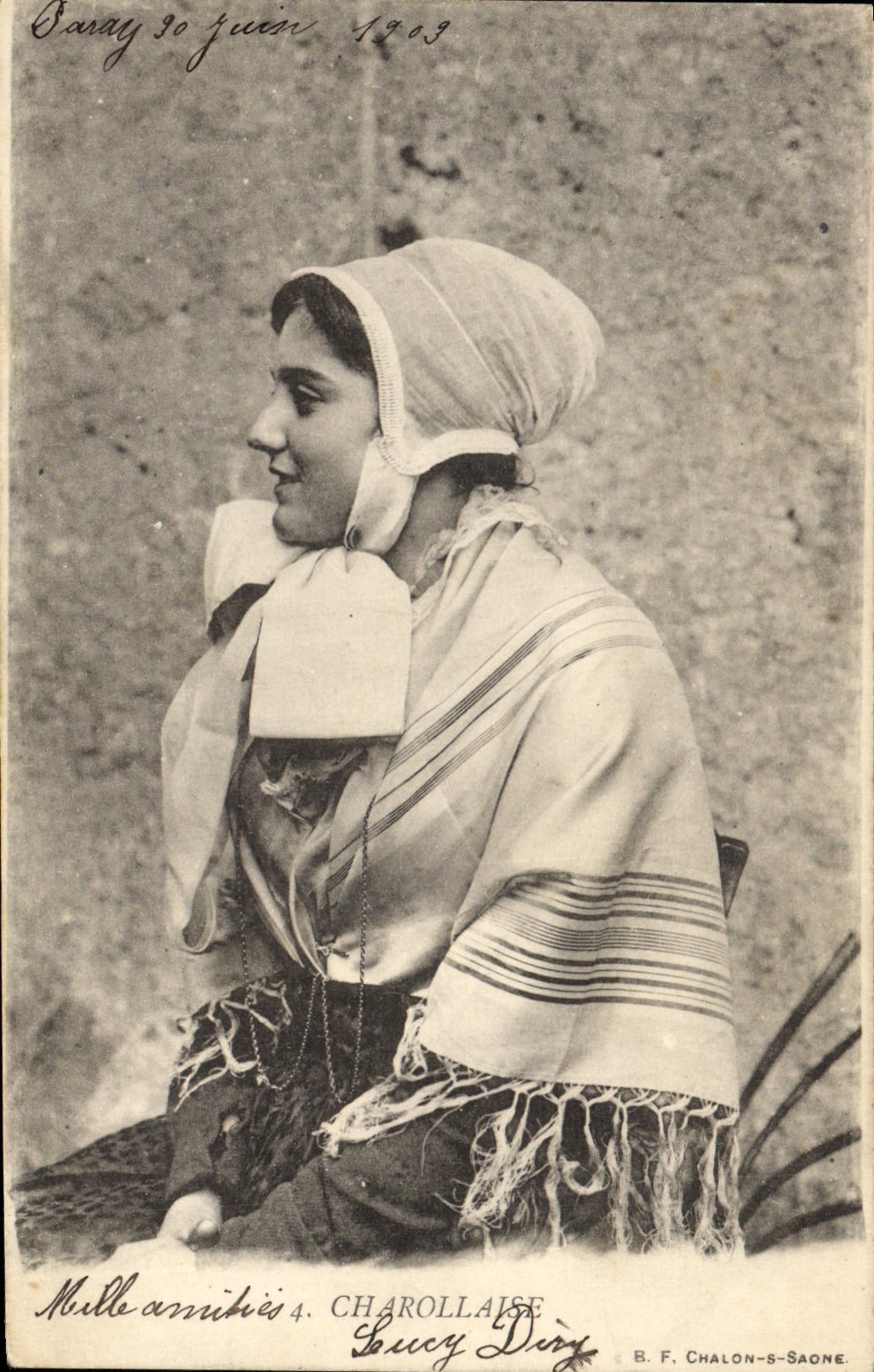 CPA Folklore Bresse Charollaise