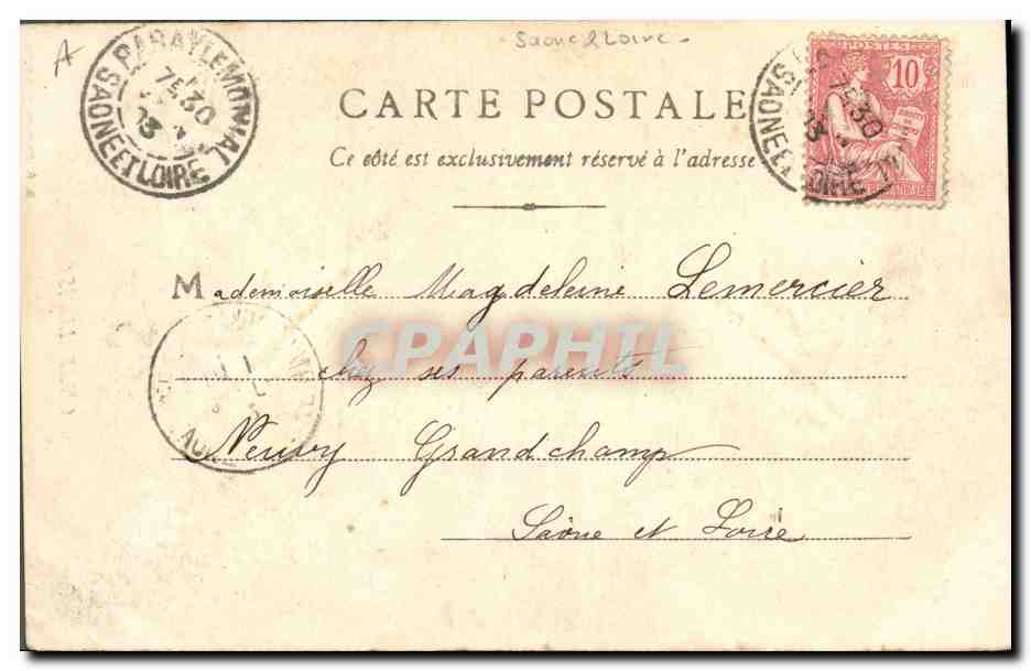 CPA Folklore Bresse Charollaise — Verso