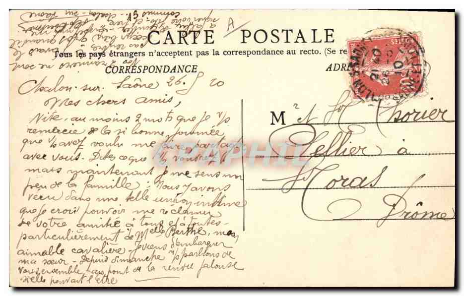 CPA Folklore Bresse Charollaise — Verso